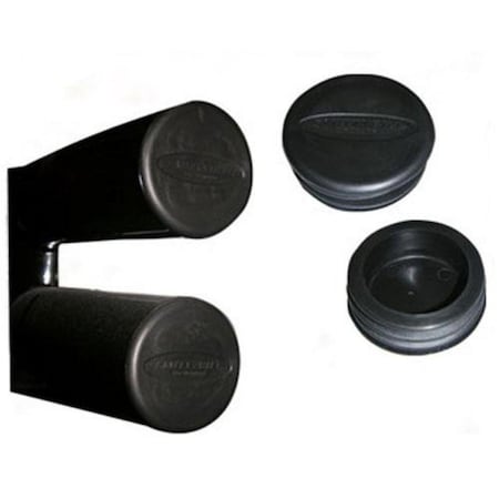Smittybilt TUBULAR BUMPER END CAPS 3IN TUBE PAIR BLACK TA25